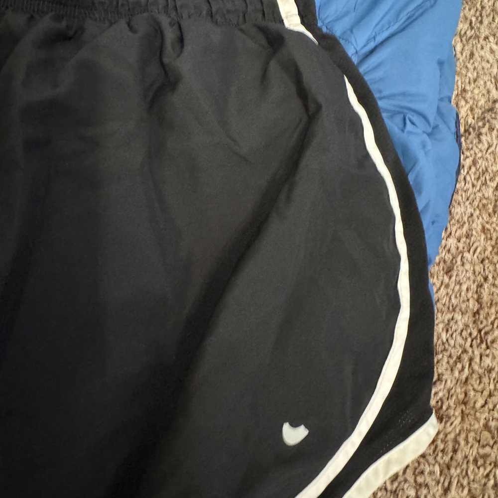Nike Black Athletic Shorts with White Trim